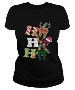 Ho Ho Ho teeth Santa Funny Christmas Gift For Dentist  Classic Ladies