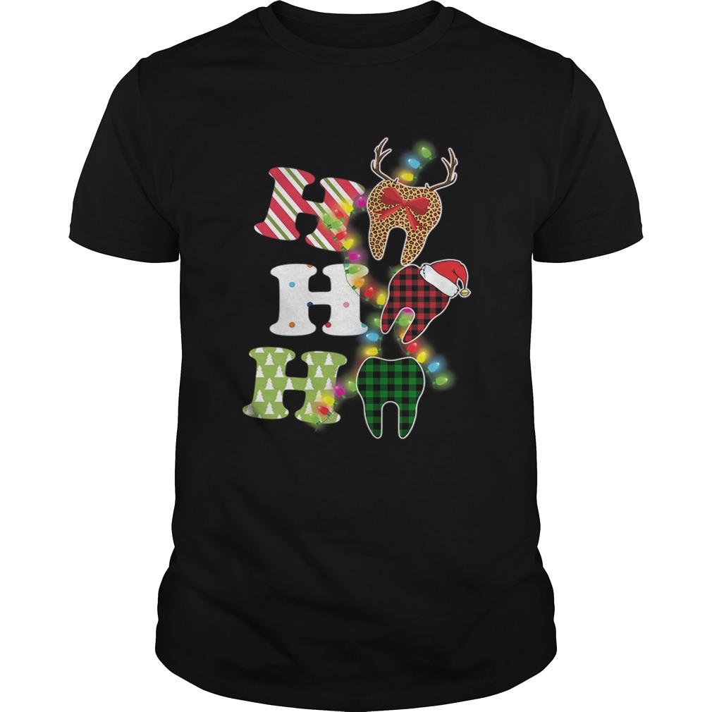 Ho Ho Ho teeth Santa Funny Christmas Gift For Dentist shirt