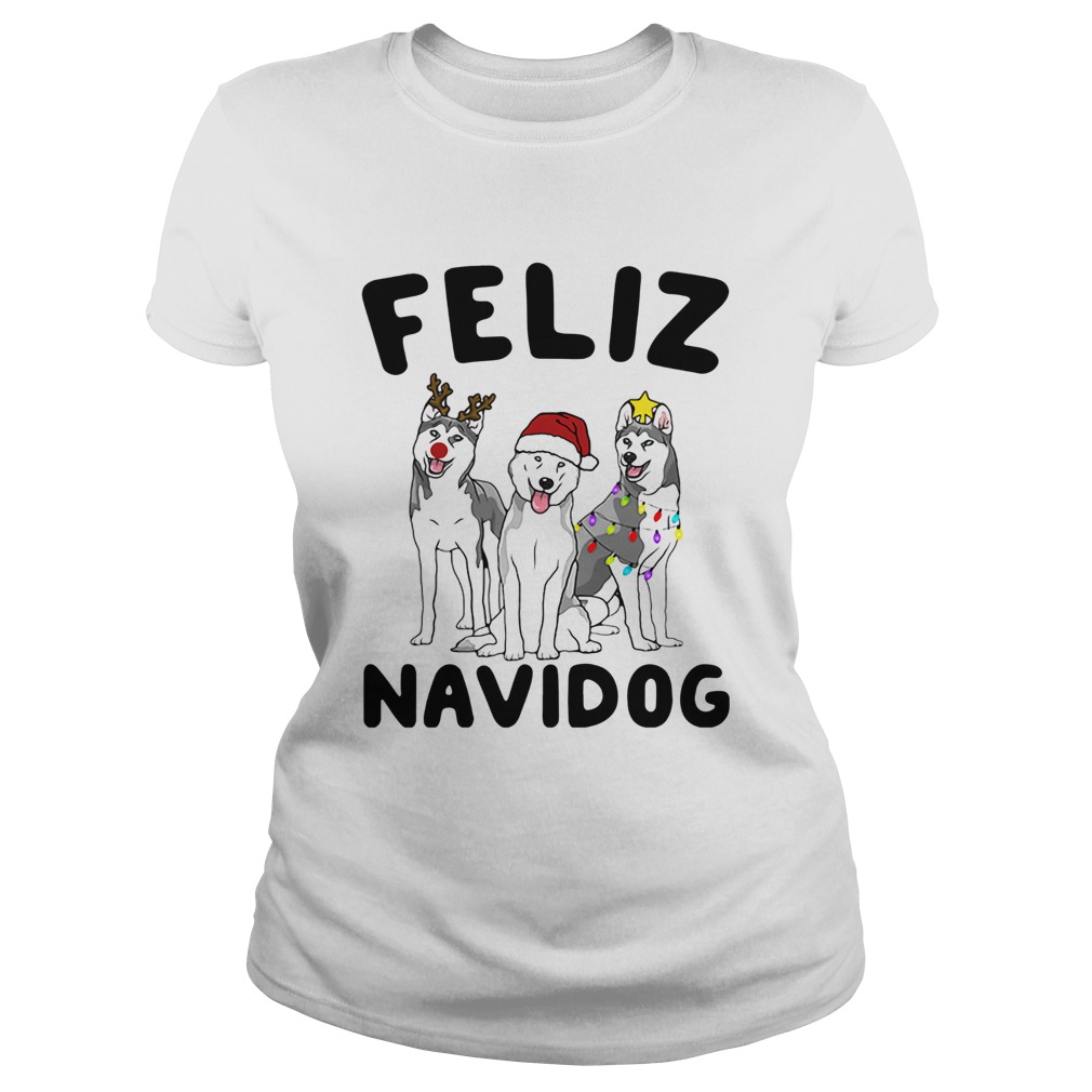 Husky Feliz Navidog Christmas Classic Ladies