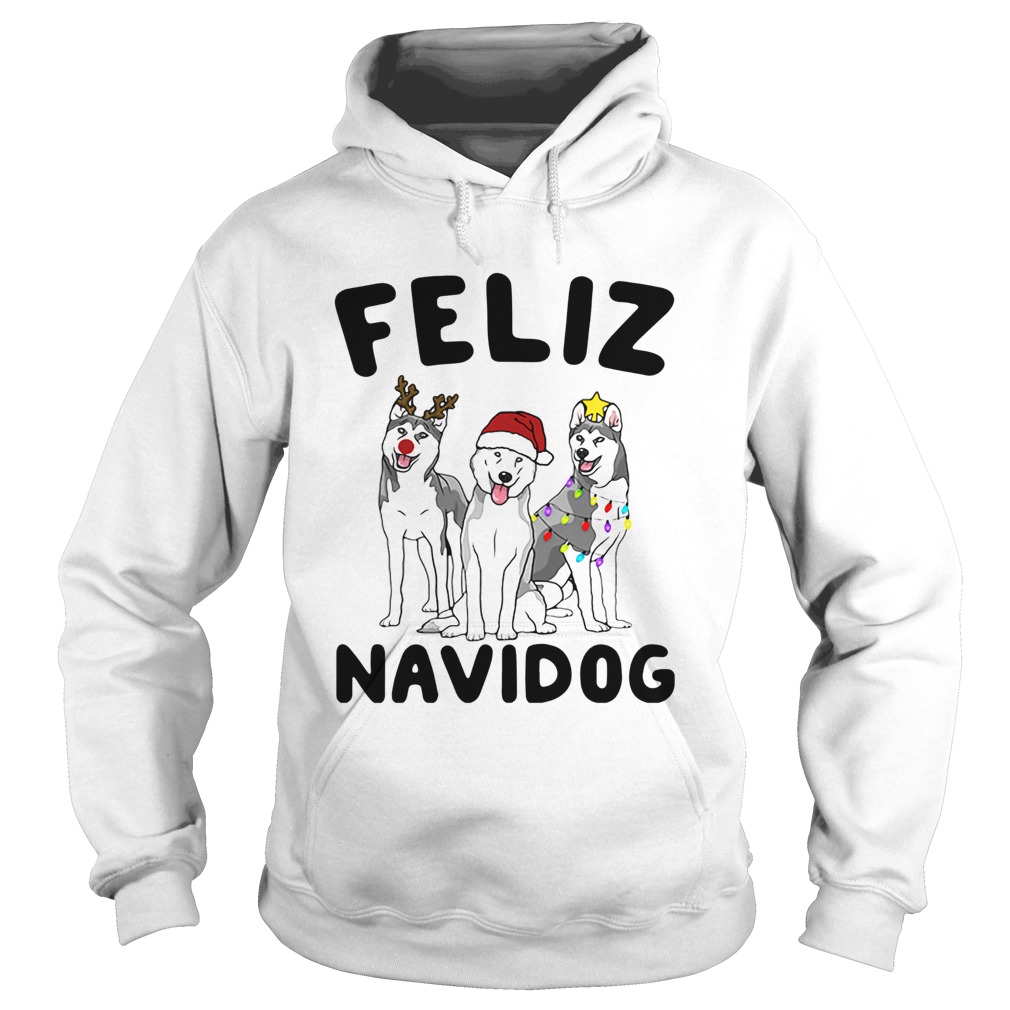 Husky Feliz Navidog Christmas Hoodie