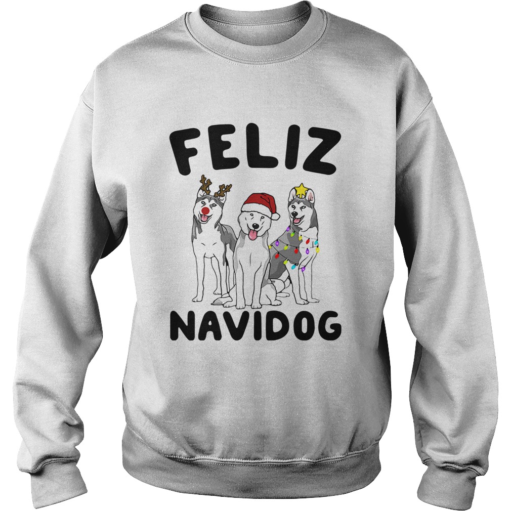 Husky Feliz Navidog Christmas Sweatshirt