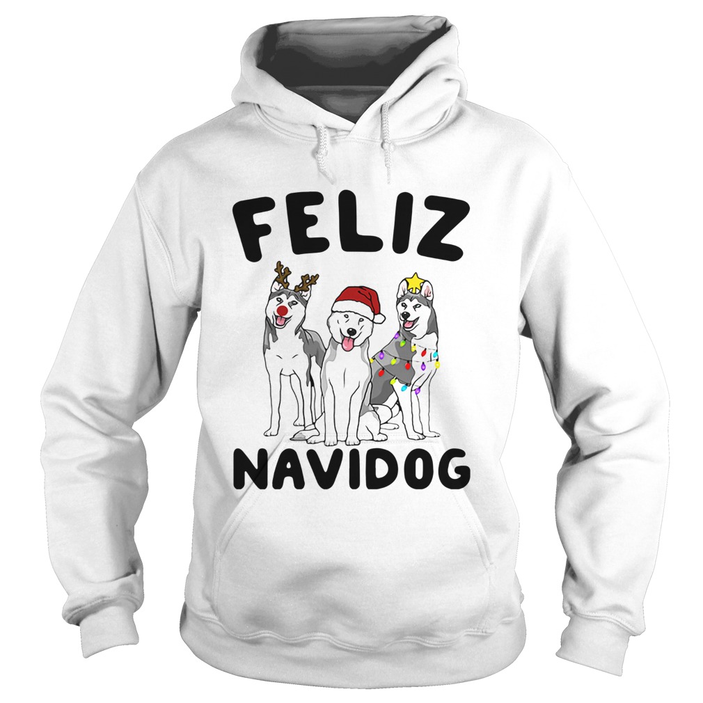 Husky Feliz Navidog Hoodie