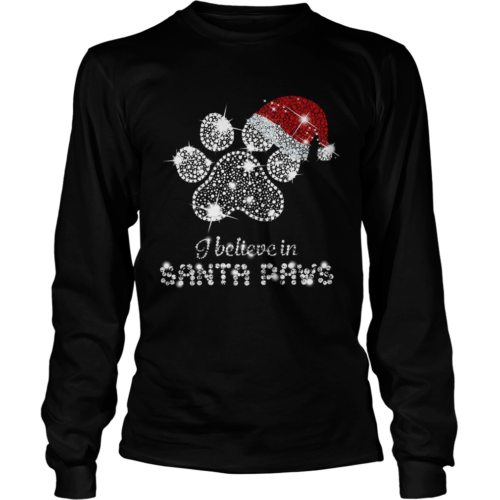 I Believe In Santa Paws Diamond Christmas LongSleeve