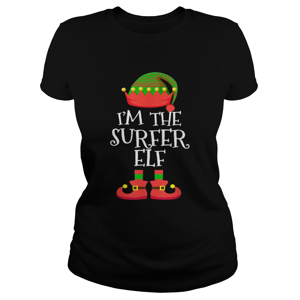 IM THE Surfer ELF Christmas Xmas Funny Elf Group Costume Classic Ladies