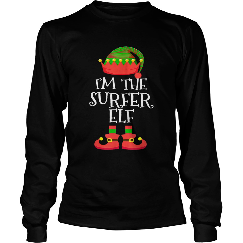 IM THE Surfer ELF Christmas Xmas Funny Elf Group Costume LongSleeve