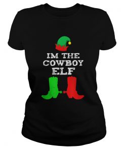 Im The Cowboy Elf Matching Funny Christmas Elves Santa  Classic Ladies