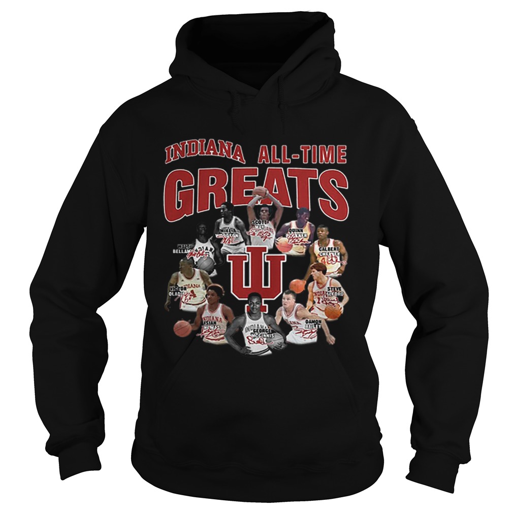 Indiana Hoosiers all time greats legend signatures Hoodie