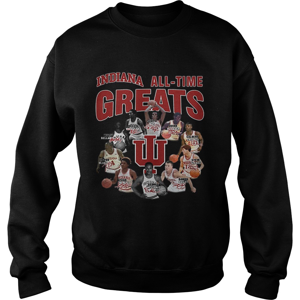 Indiana Hoosiers all time greats legend signatures Sweatshirt