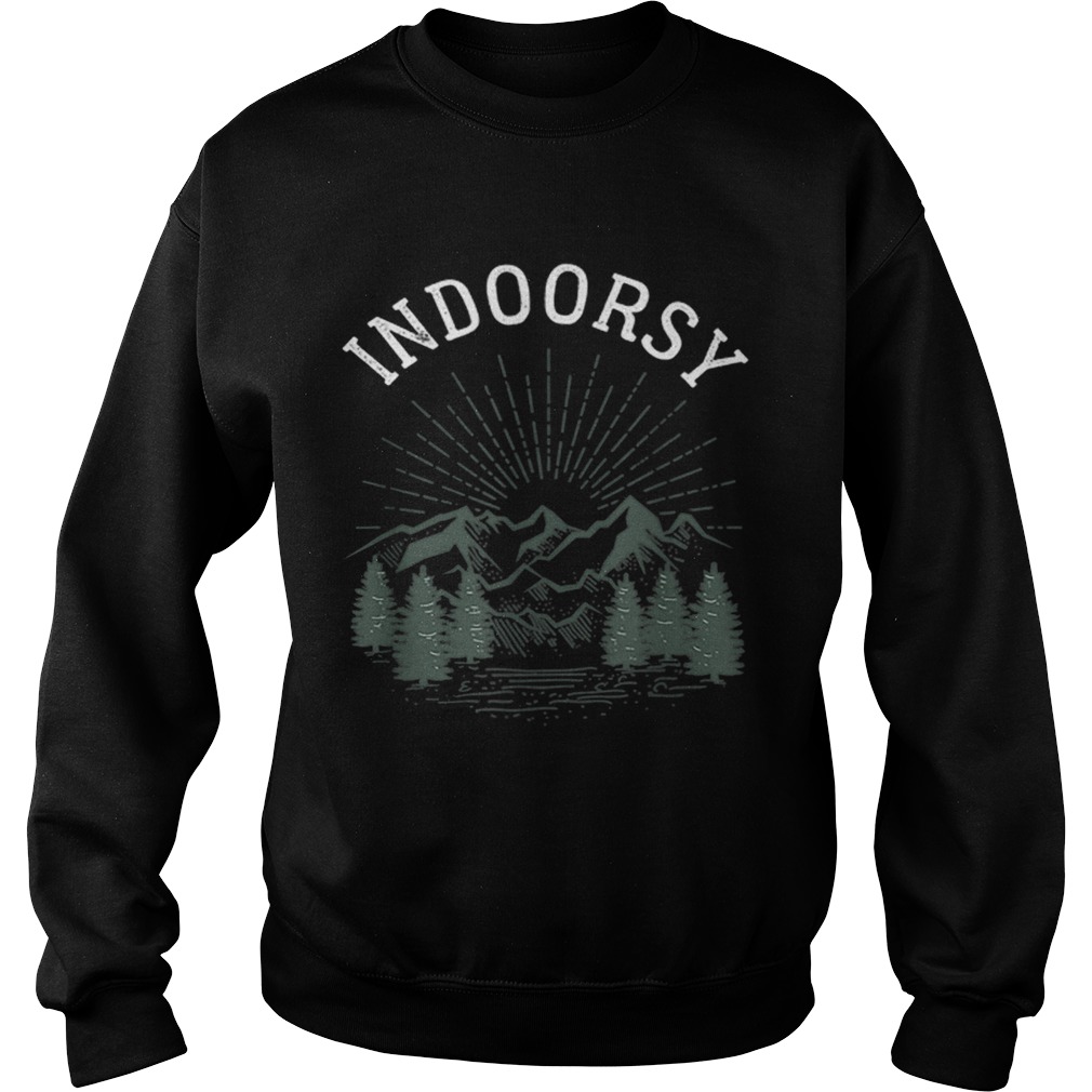 Indoorsy Men Women Ironic Christmas Sweatshirt