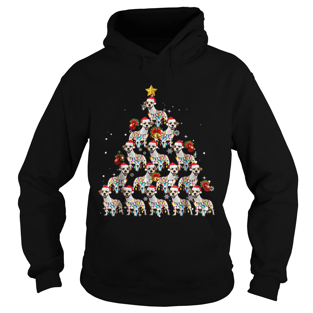 Jack Russell Dog Lights Lover Christmas Tree Hoodie