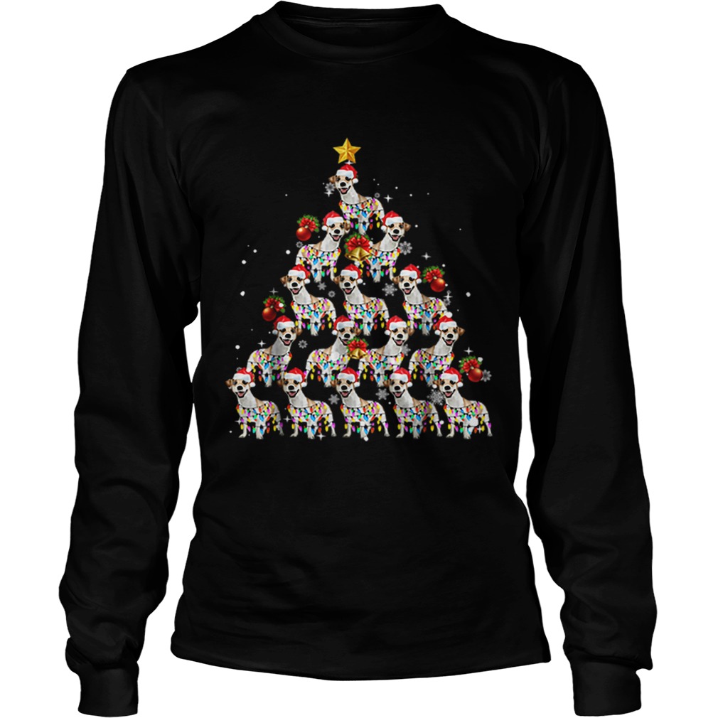 Jack Russell Dog Lights Lover Christmas Tree LongSleeve