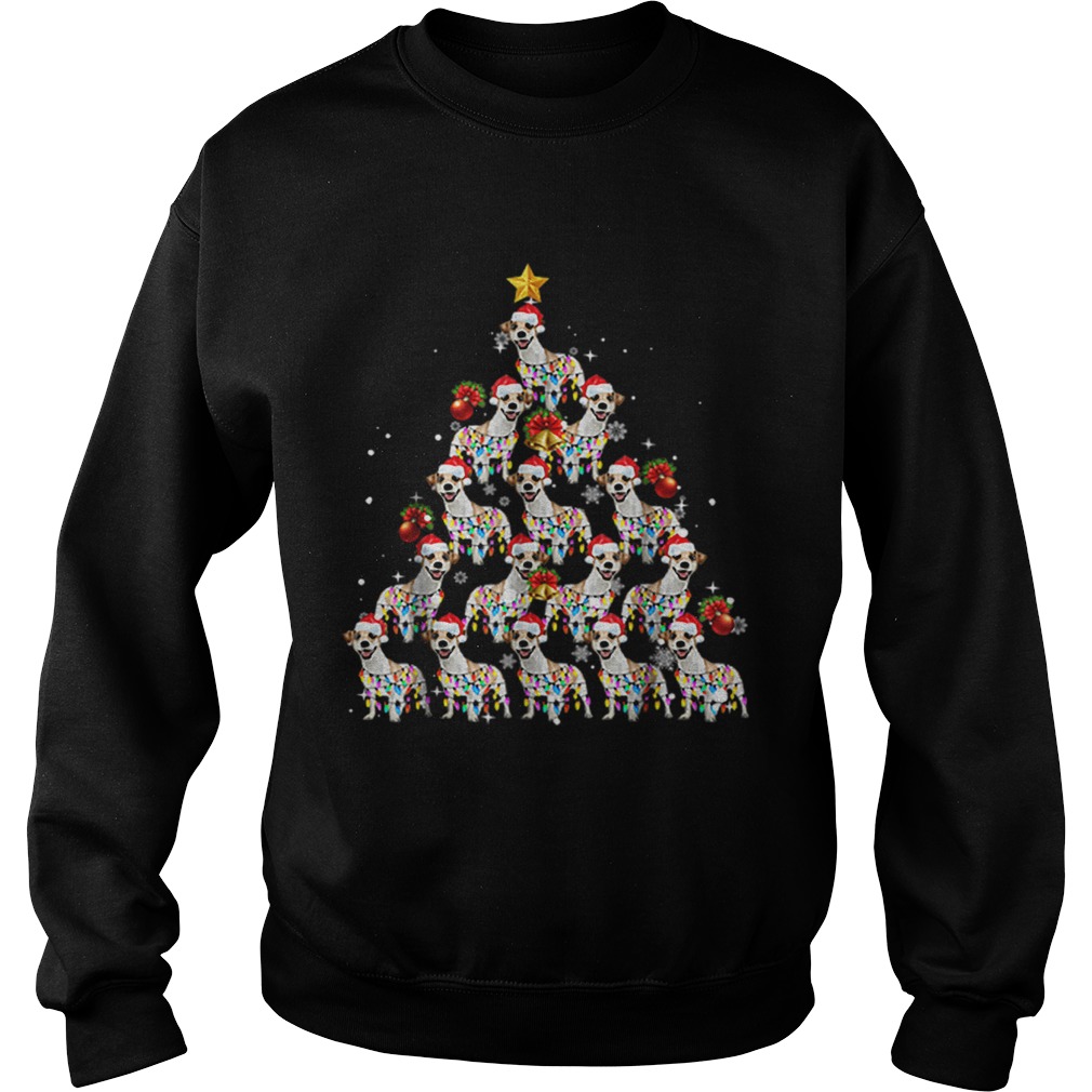 Jack Russell Dog Lights Lover Christmas Tree Sweatshirt