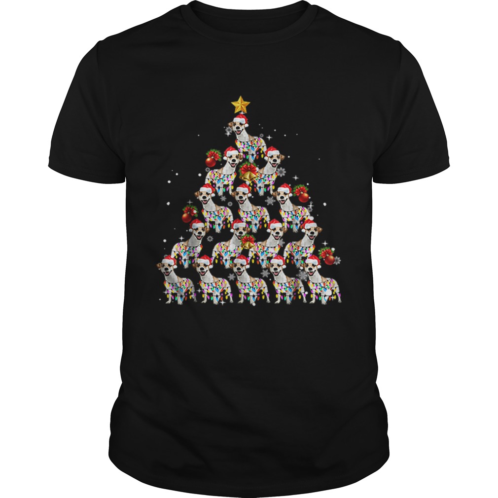 Jack Russell Dog Lights Lover Christmas Tree shirt