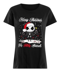 Jack Skellington Merry Christmas Ya filthy animals Christmas  Classic Women's T-shirt