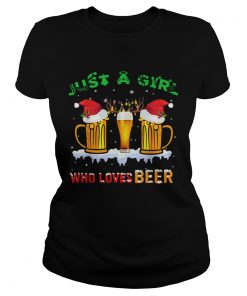 Just A Girl Who Loves Beer Christmas  Classic Ladies