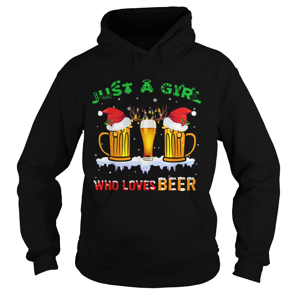 Just A Girl Who Loves Beer Christmas Hoodie