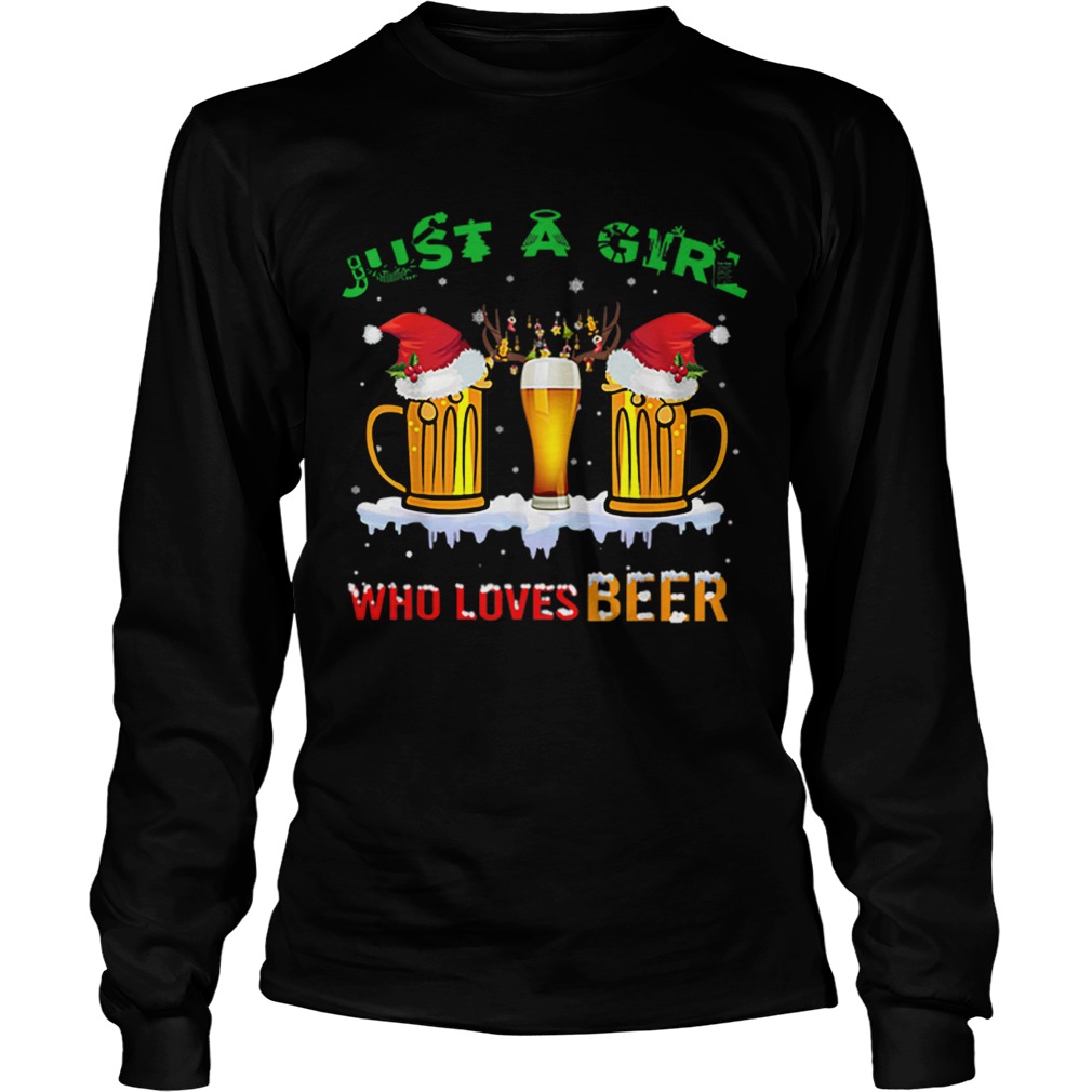 Just A Girl Who Loves Beer Christmas LongSleeve