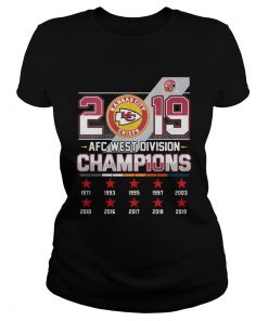 Kansas City Chiefs 2019 AFC West Division Champions  Classic Ladies