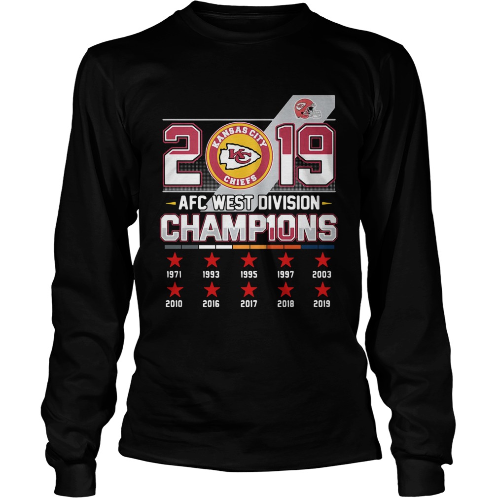 Kansas City Chiefs 2019 AFC West Division Champions LongSleeve