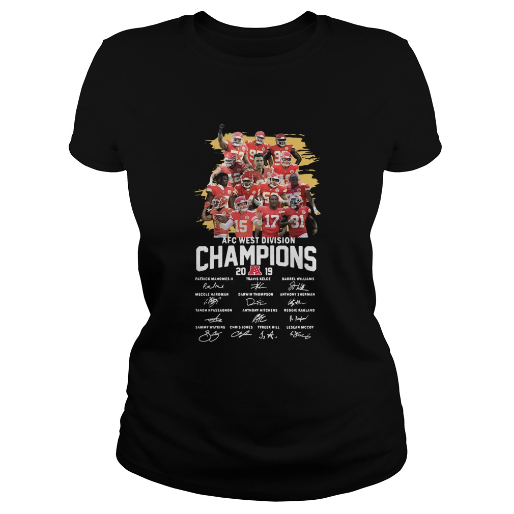 Kansas City Chiefs 2019 AFC West Division Champions Signatures Classic Ladies