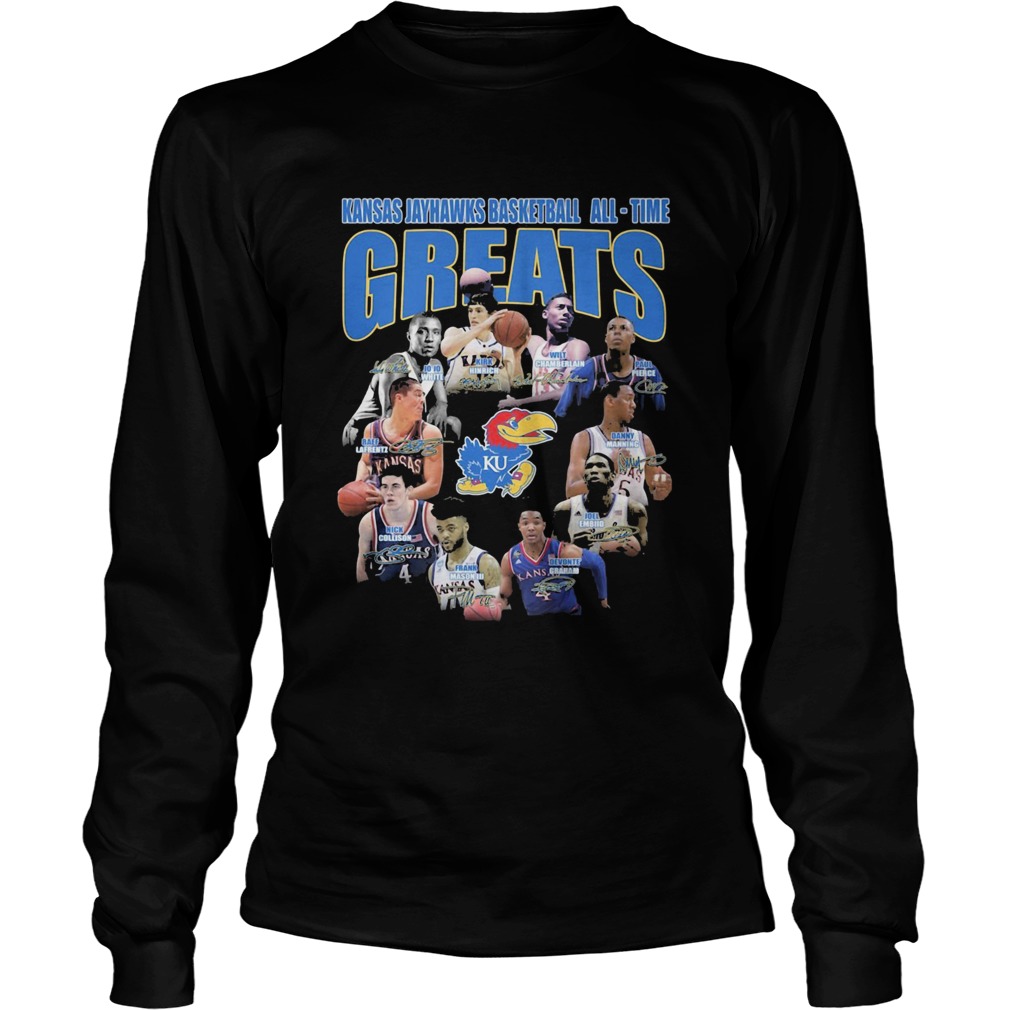 Kansas Jayhawks Basketball Alltime Greats KU Signature LongSleeve