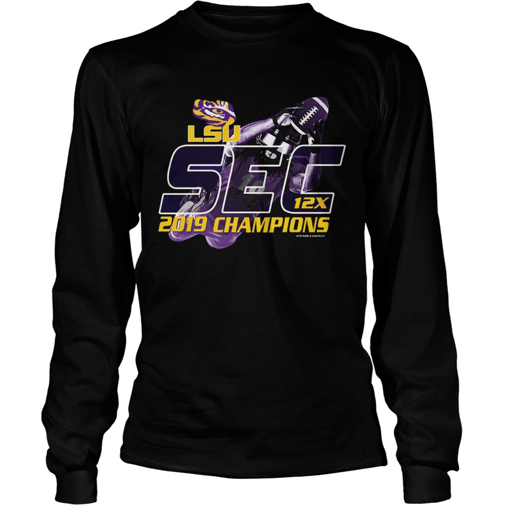 LSU Tigers 2019 SEC Football Champions 12X LongSleeve