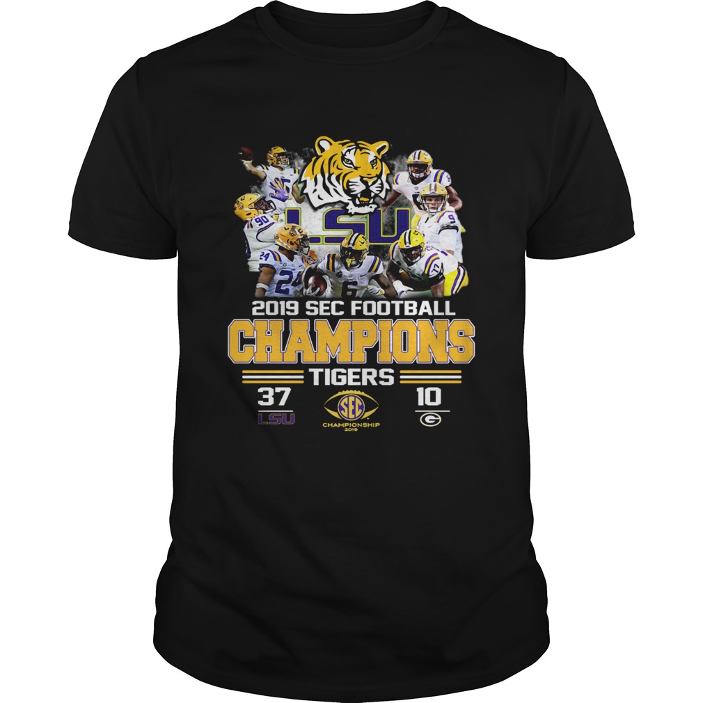 LSU Tigers 37 Georgia Bulldogs 10 Score 2019 SEC Champions shirt