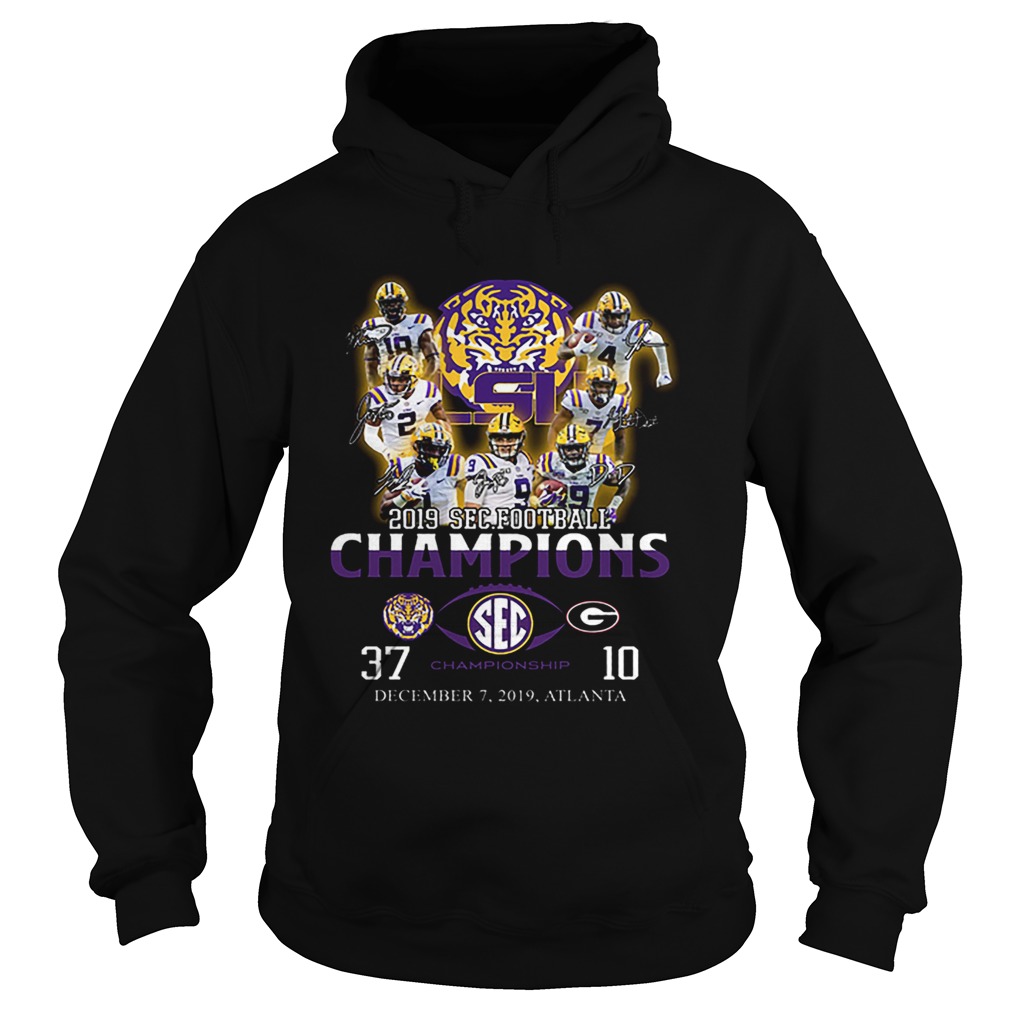 LSU Tigers signatures 2019 SEC Football Champions Hoodie