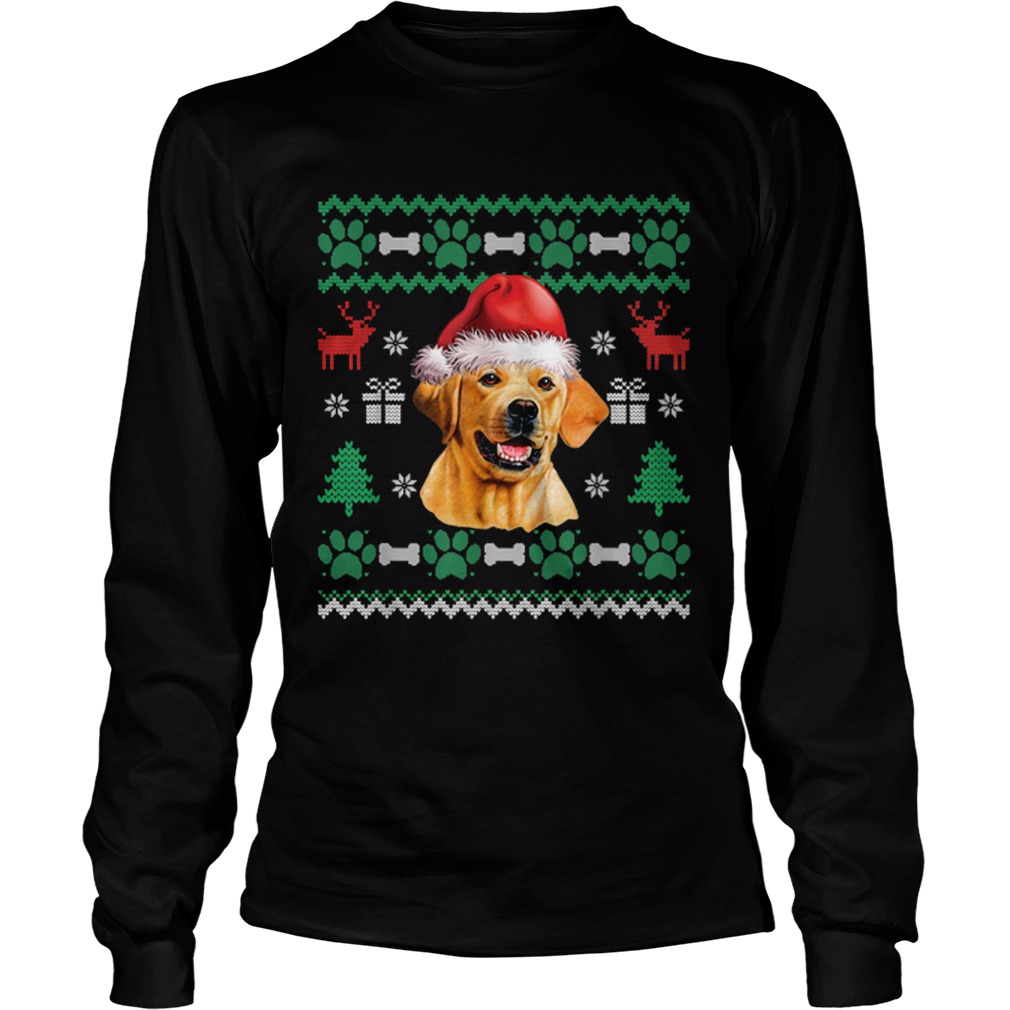 Labrador Santa Hat Christmas Ugly Sweater Pajama LongSleeve