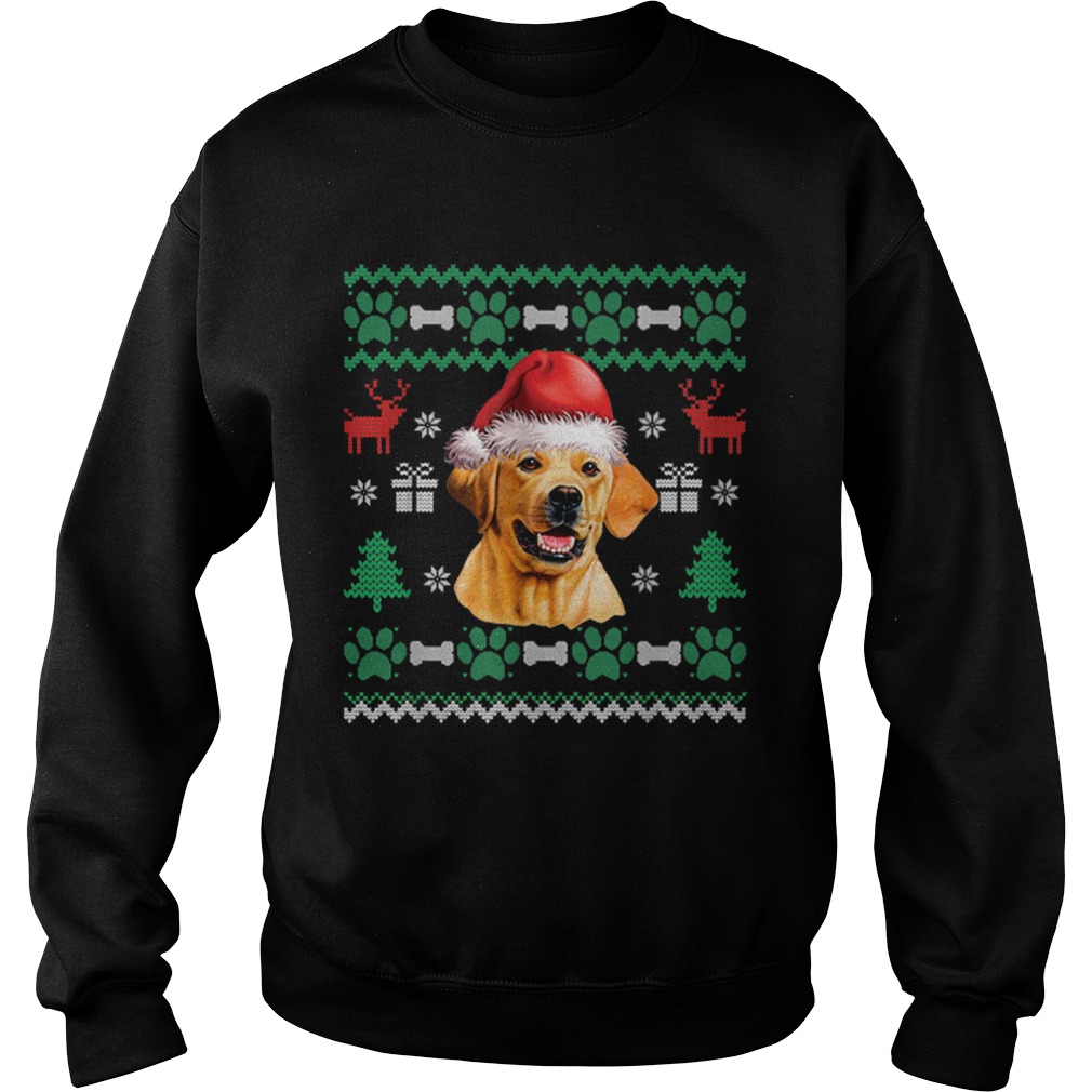 Labrador Santa Hat Christmas Ugly Sweater Pajama Sweatshirt