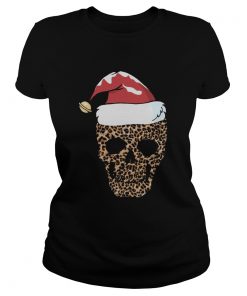 Leopard skull Santa hat Christmas  Classic Ladies