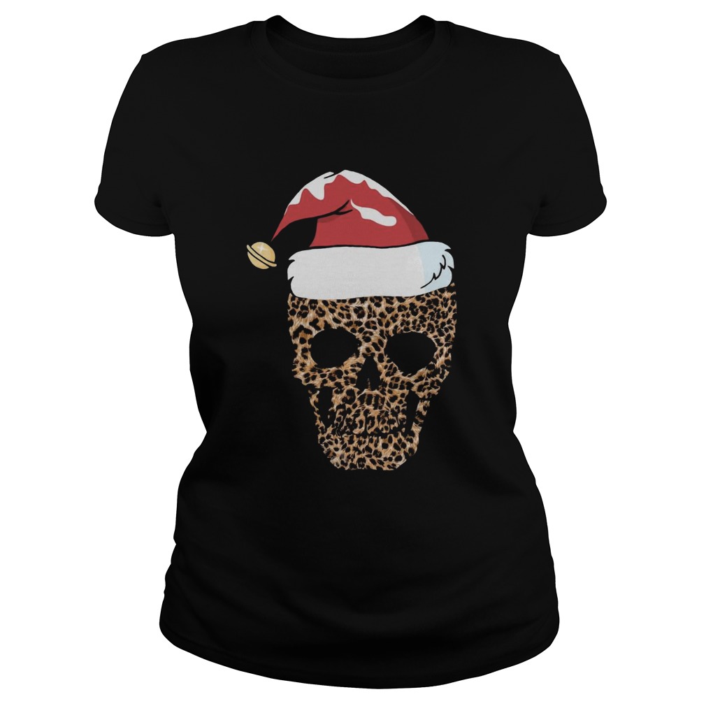 Leopard skull Santa hat Christmas Classic Ladies