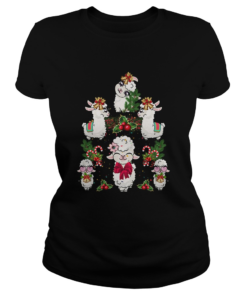 Llama Christmas Tree  Classic Ladies