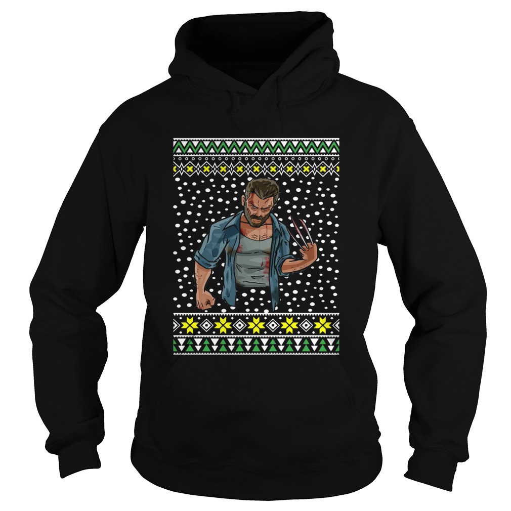 Logan Wolverine Bleeding Ugly Christmas Hoodie