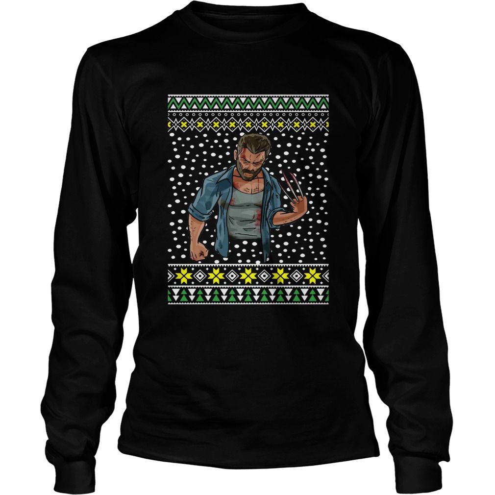 Logan Wolverine Bleeding Ugly Christmas LongSleeve