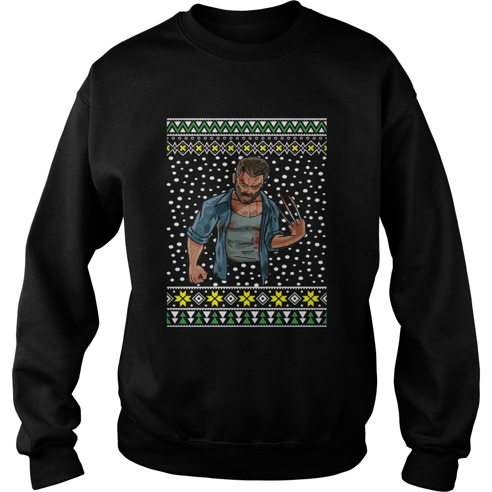 Logan Wolverine Bleeding Ugly Christmas Sweatshirt