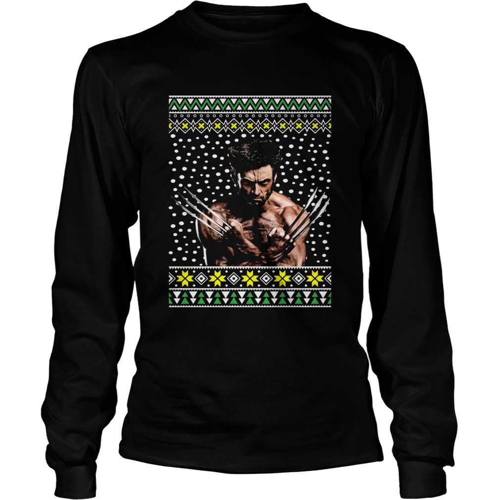 Logan Wolverine Hugh Jackman Ugly Christmas LongSleeve