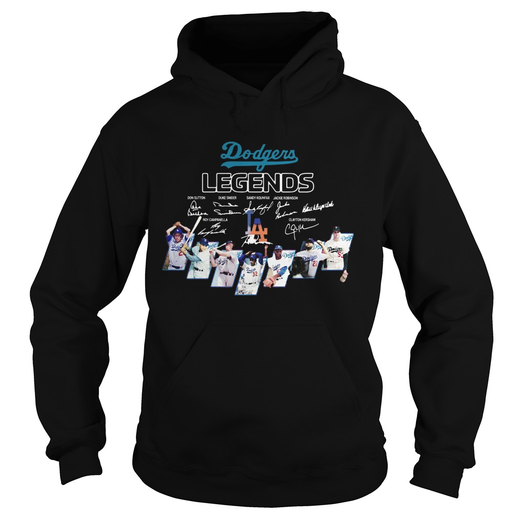 Los Angeles Dodgers Legends Players Signatures Hoodie