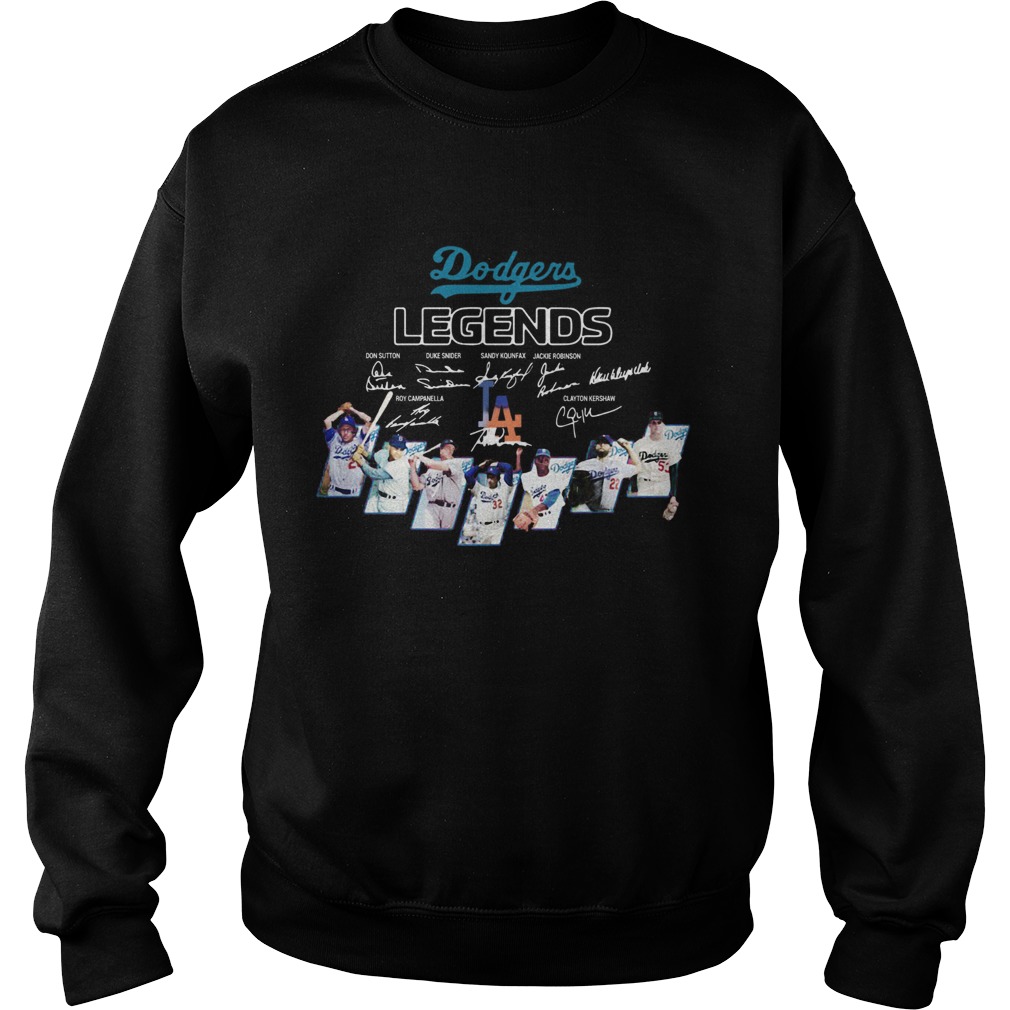 Los Angeles Dodgers Legends Players Signatures Sweatshirt