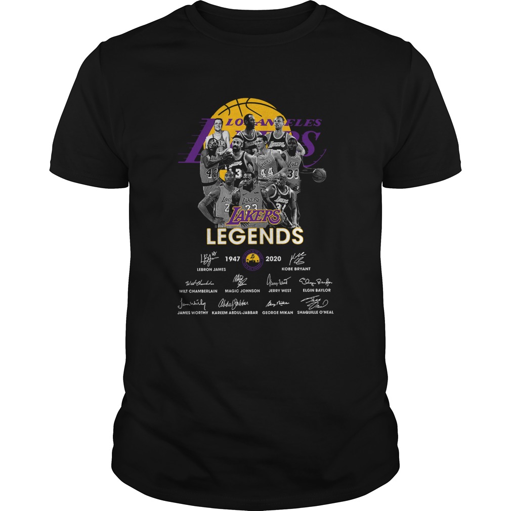 Los Angeles Lakers Legends 19472020 Signatures shirt