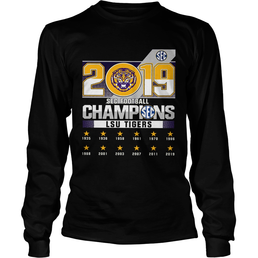 Lsu Tigers Sec football 2019 champions LongSleeve