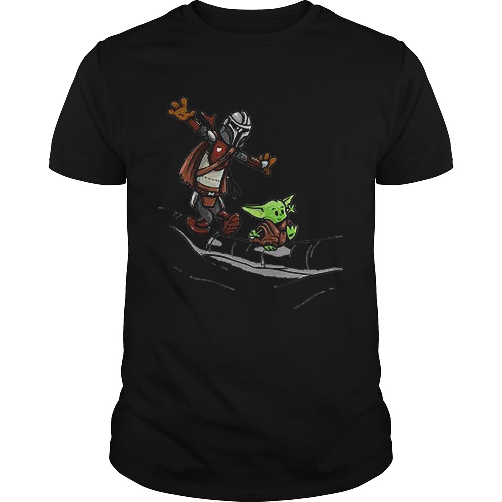 Mando and Baby Yoda Mandalorian shirt