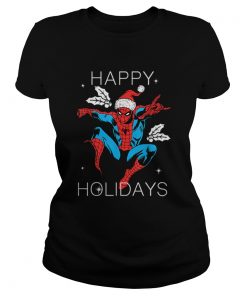 Marvel SpiderMan Happy Holidays Santa Christmas  Classic Ladies