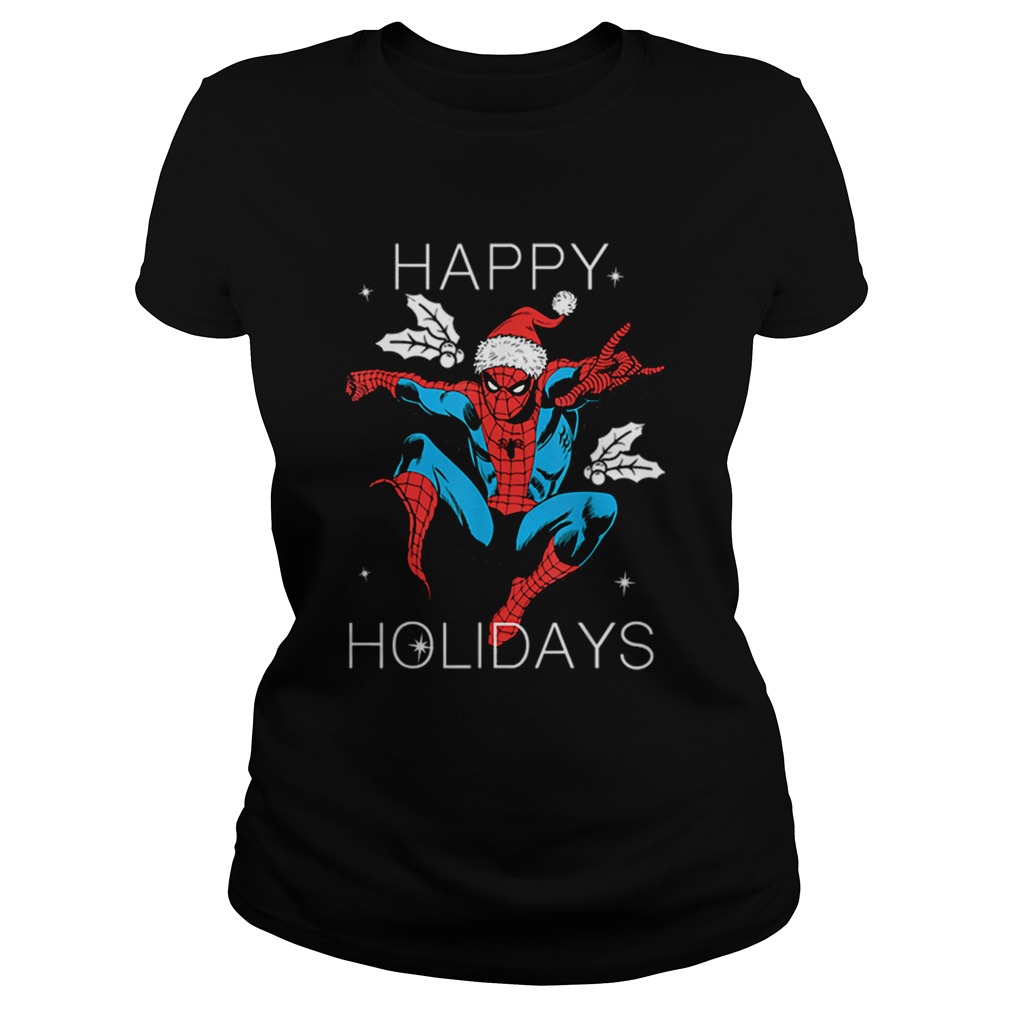 Marvel SpiderMan Happy Holidays Santa Christmas Classic Ladies