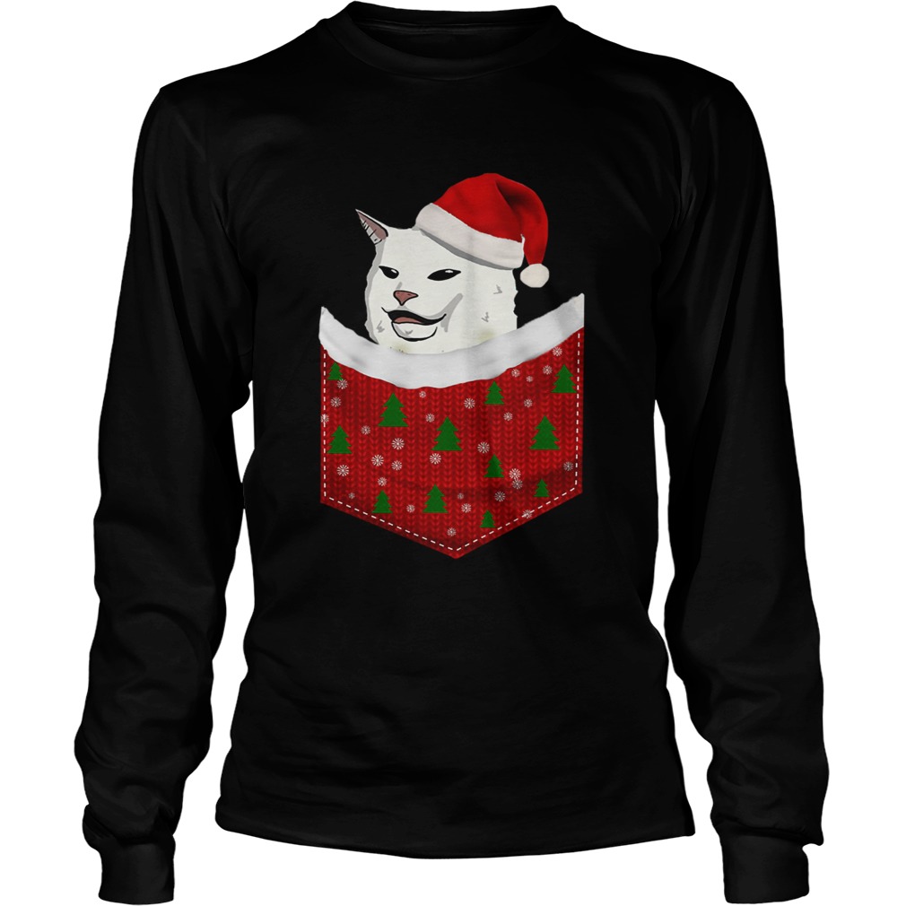 Meme Smudge The Cat In Pocket LongSleeve