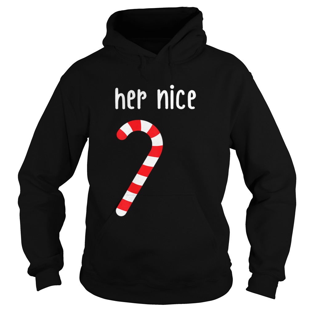 Mens Matching Naughty and Nice Couples Matching Christmas Hoodie