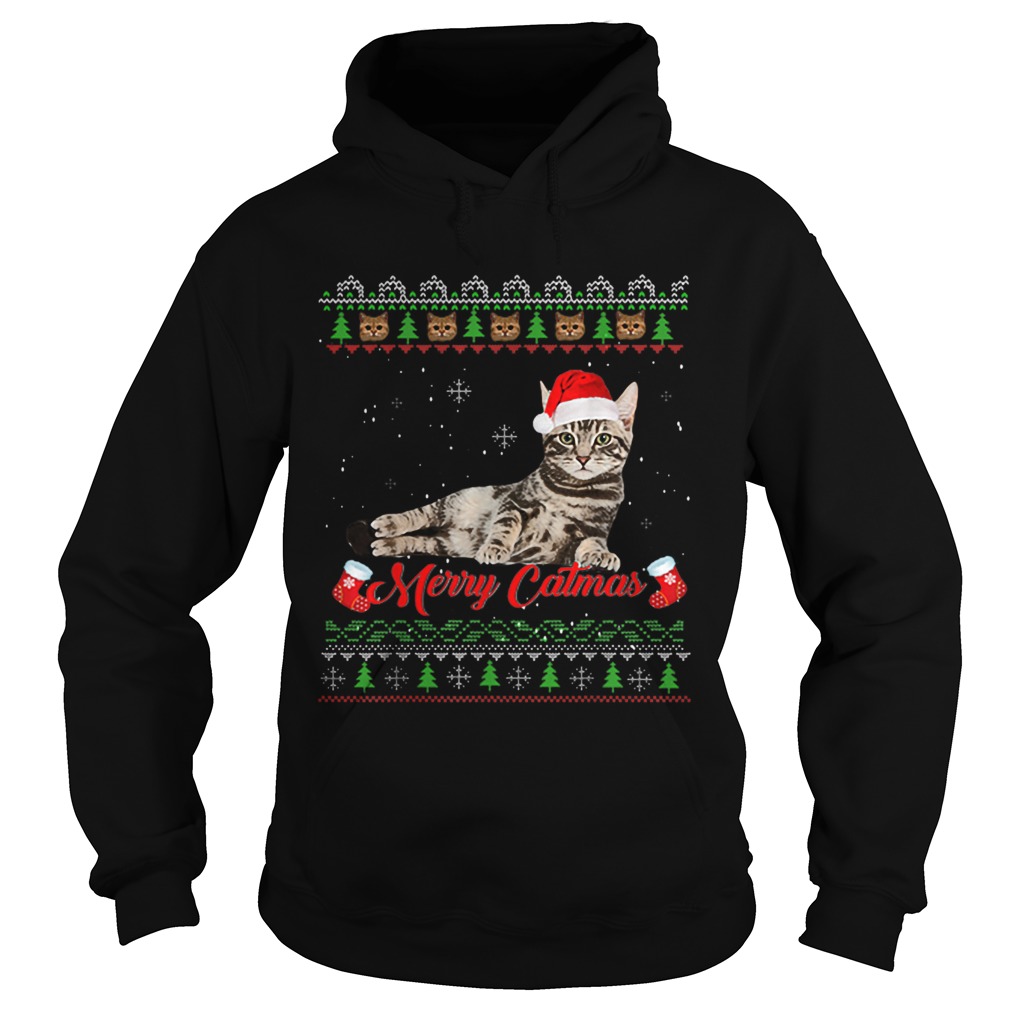 Merry Catmas Ugly Christmas Hoodie