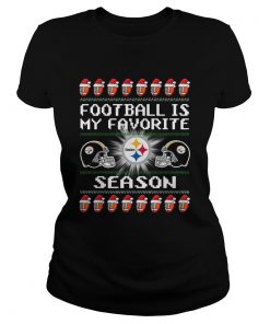 Merry Christmas Football Is My Favorite Season Pittsburgh Steeler  Classic Ladies