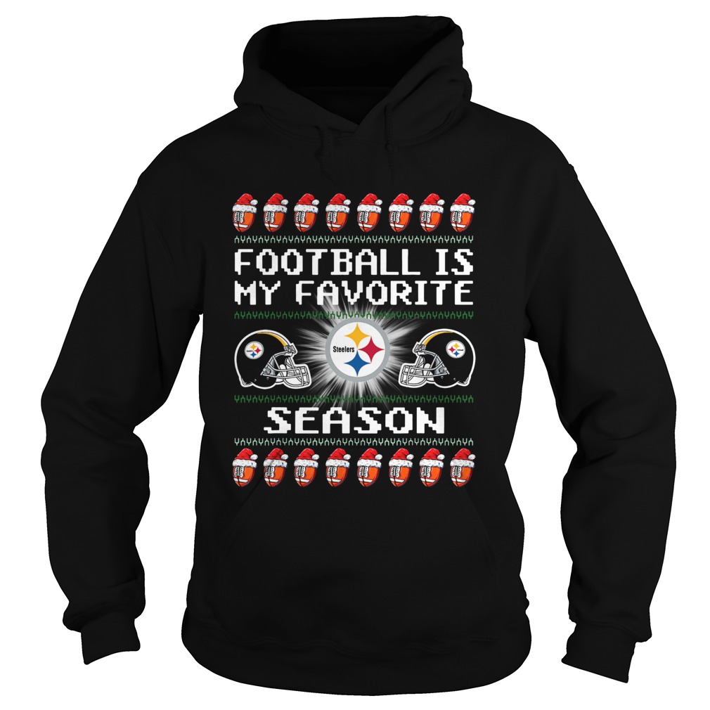 Merry Christmas Football Is My Favorite Season Pittsburgh Steeler Hoodie