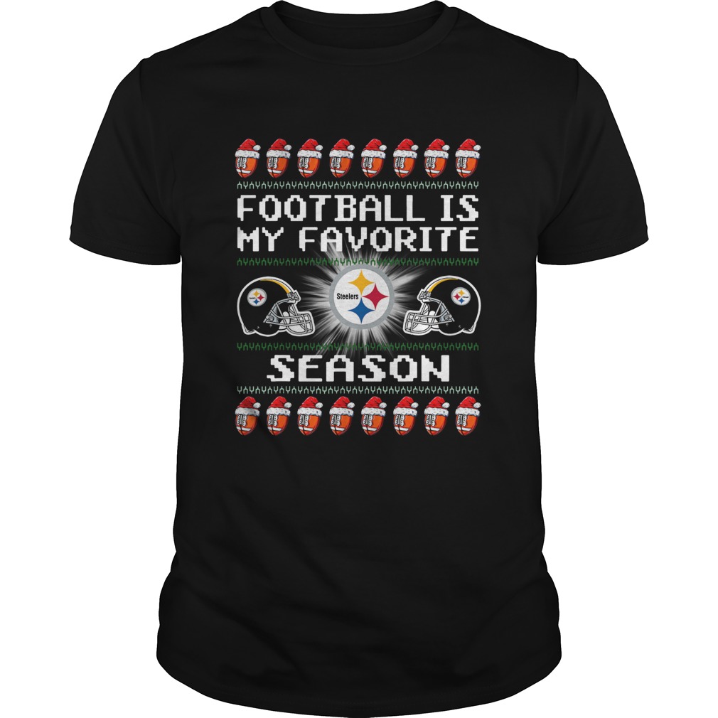 Merry Christmas Football Is My Favorite Season Pittsburgh Steeler shirt